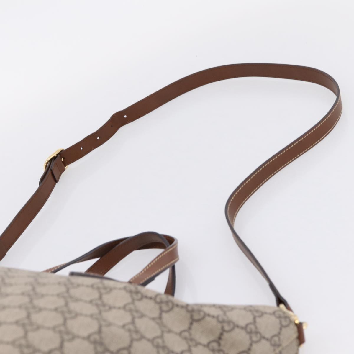 GUCCI GG Supreme Hand Bag PVC 2way Beige Gold Tone 453705 Auth ep16574M
