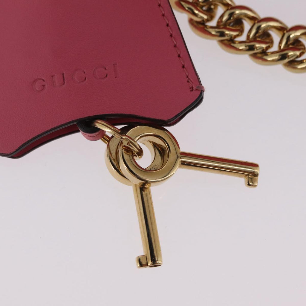 GUCCI GuccissimaGG Padlock Chain Shoulder Bag Leather 409487 Auth ep16719M
