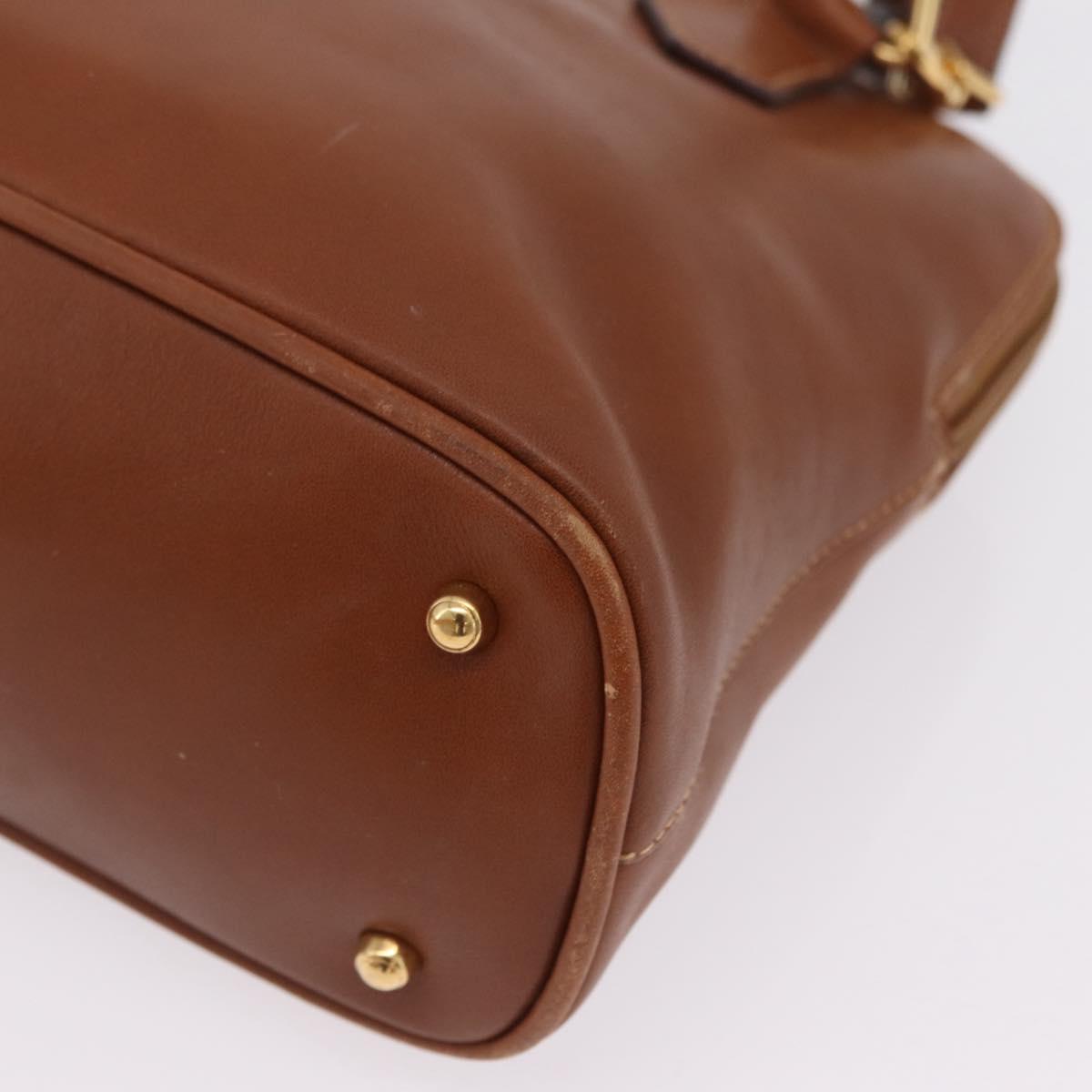 GUCCI Bamboo Hand Bag Leather 2way Brown Gold 000 3780 0290 Auth ep16872