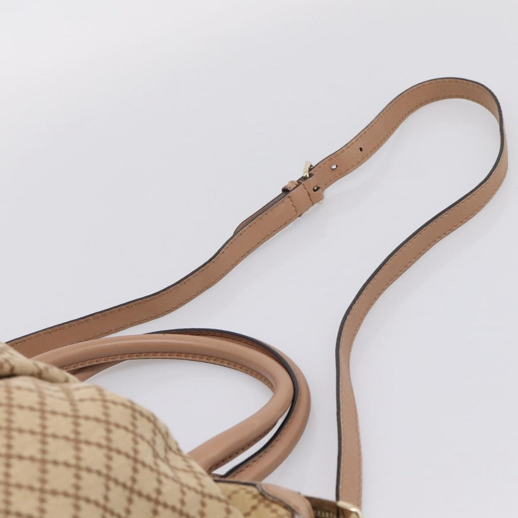 GUCCI GG Canvas Hand Bag 2way Beige Gold 247902 Auth ep16887