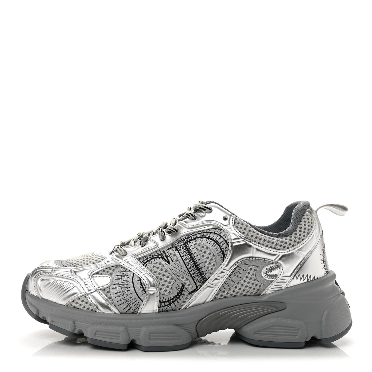 Technical Mesh Dior Chrono Sneakers 38.5 Silver
