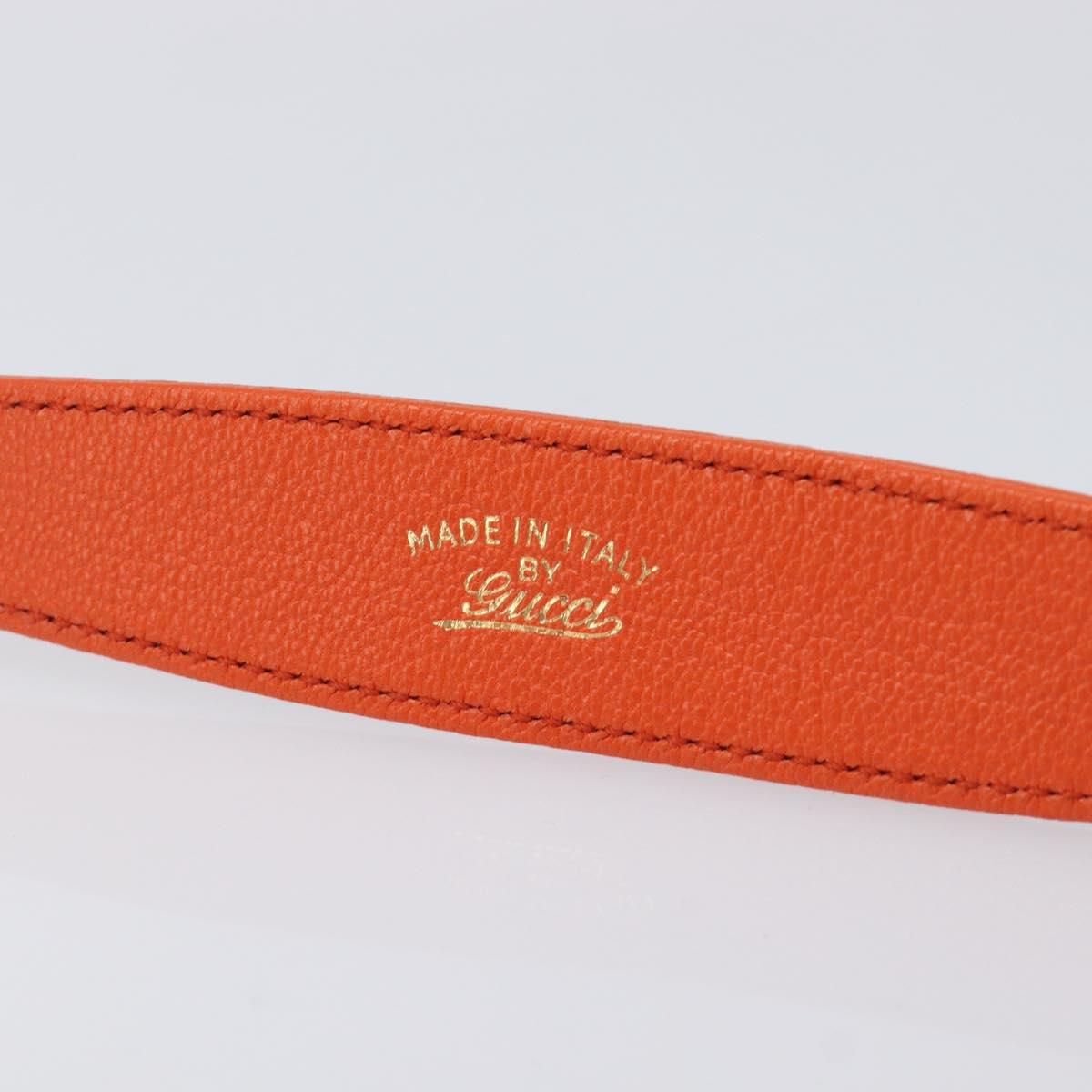 GUCCI GG Marmont Aphrodite Small Shoulder Bag Leather Orange 731817 Auth ka6775M