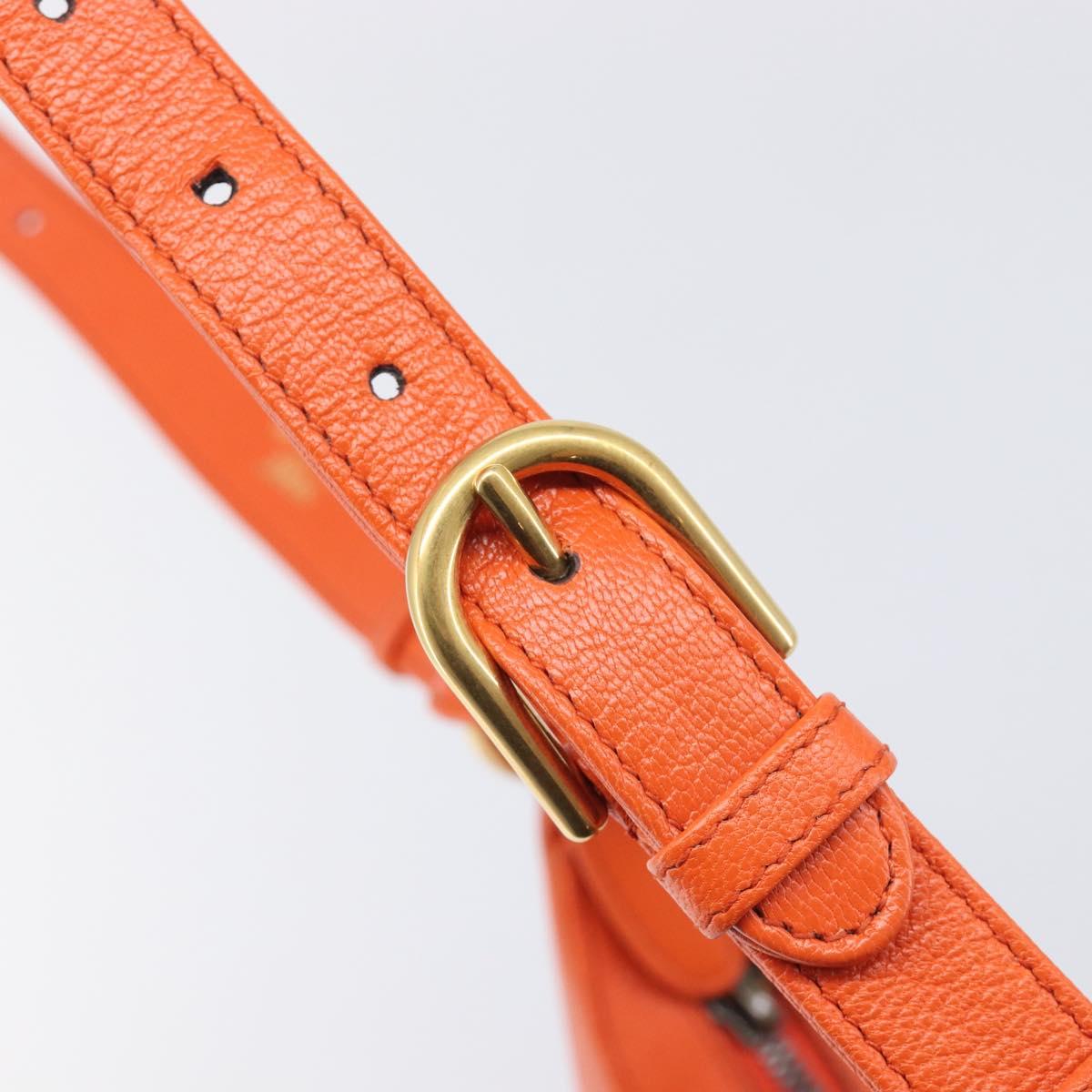 GUCCI GG Marmont Aphrodite Small Shoulder Bag Leather Orange 731817 Auth ka6775M