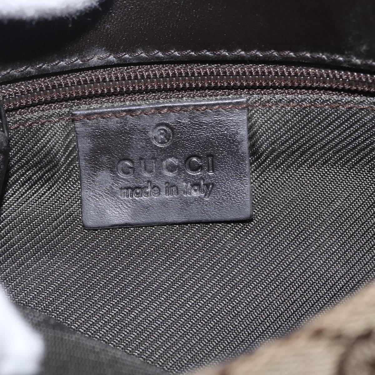 GUCCI GG Canvas Waist bag Beige Silver 92543 Auth mr3166