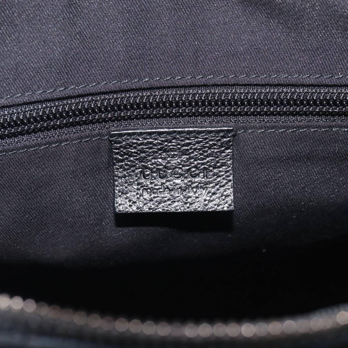 GUCCI GG Canvas Shoulder Bag Black Silver 92551 Auth mr3177A
