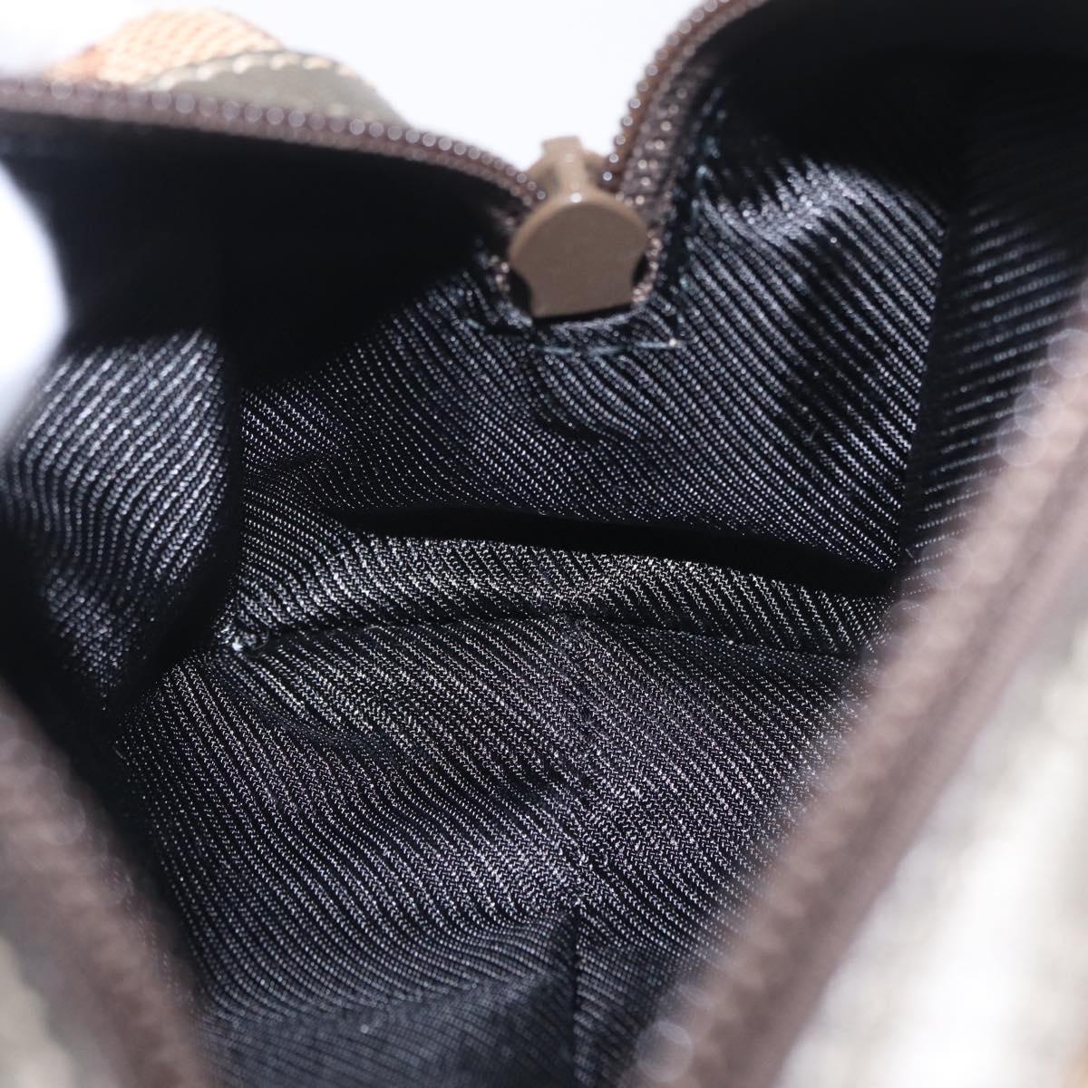 GUCCI GG Canvas Pouch Beige Gold 29596 Auth mr3179A