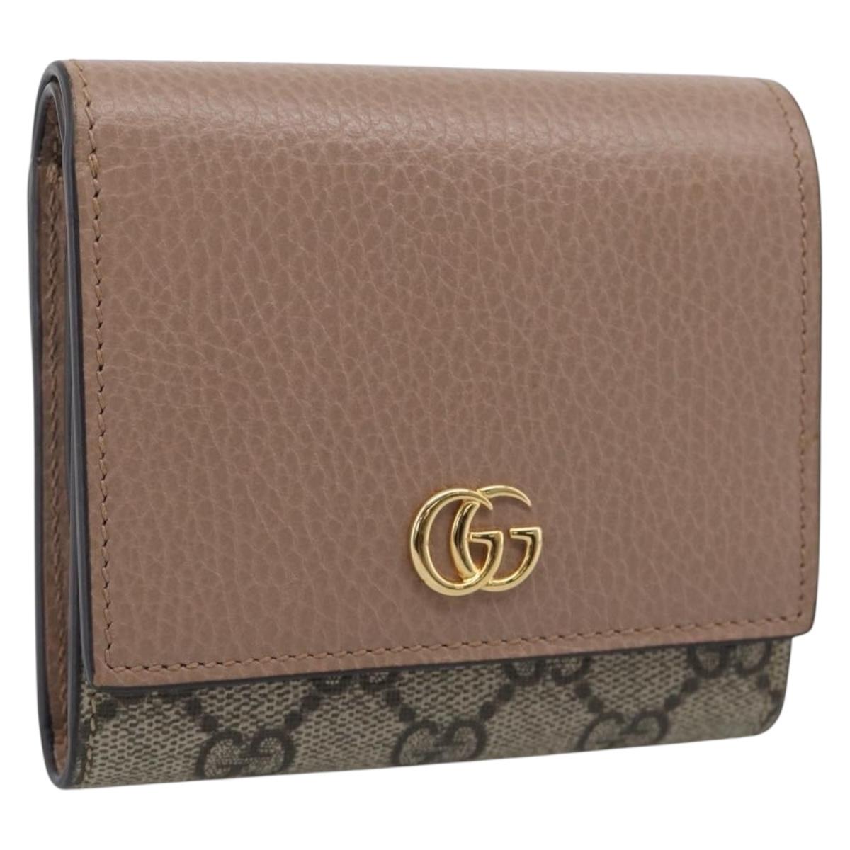 GUCCI Bifold Wallet Leather Pink Silver 598587 Auth mr3181A