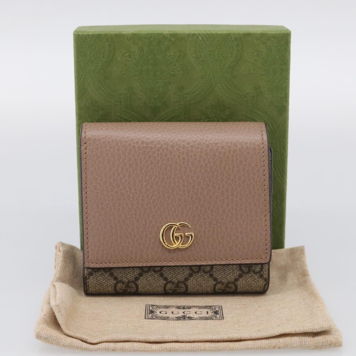 GUCCI Bifold Wallet Leather Pink Silver 598587 Auth mr3181A