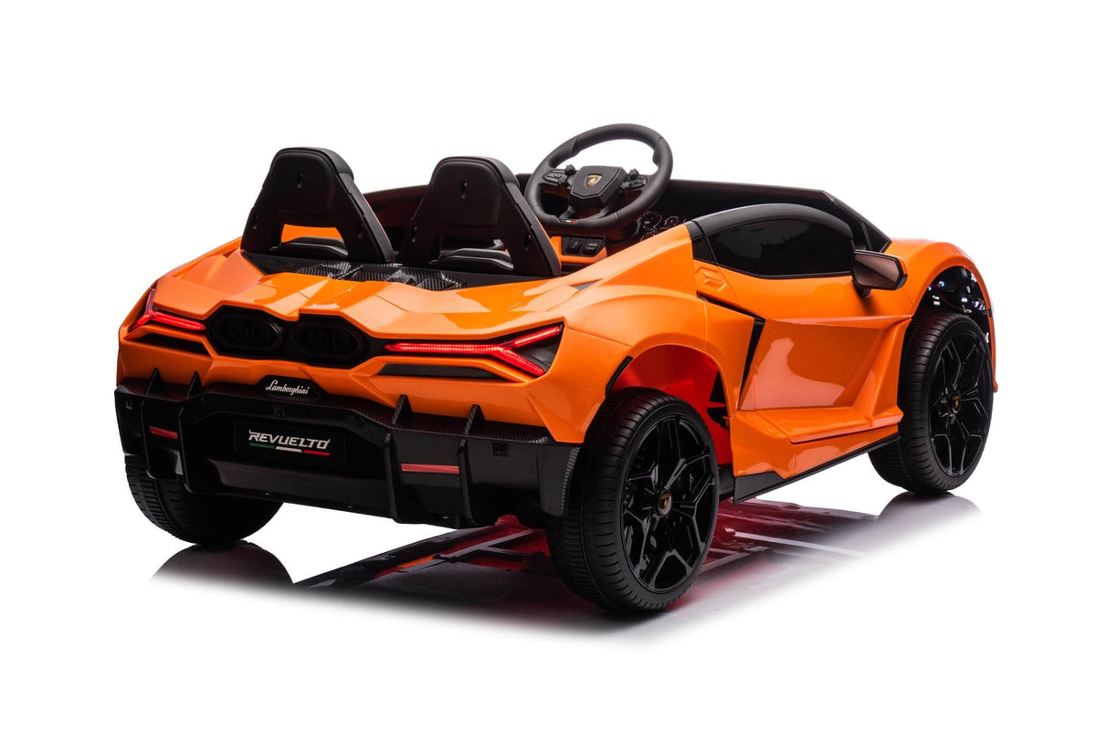 24V / 9 MPH Lamborghini Revuelto Two-Seater Kids Ride On Car – Orange