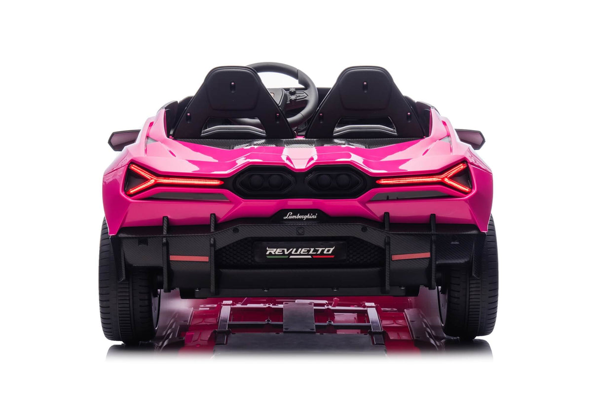 24V / 9 MPH Lamborghini Revuelto Two-Seater Kids Ride On Car – Pink